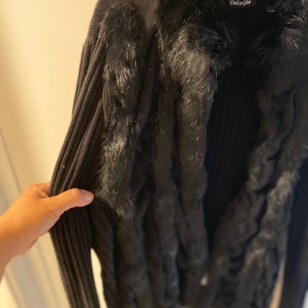 Faux Fur Vest in Black - Picture 7 of 10